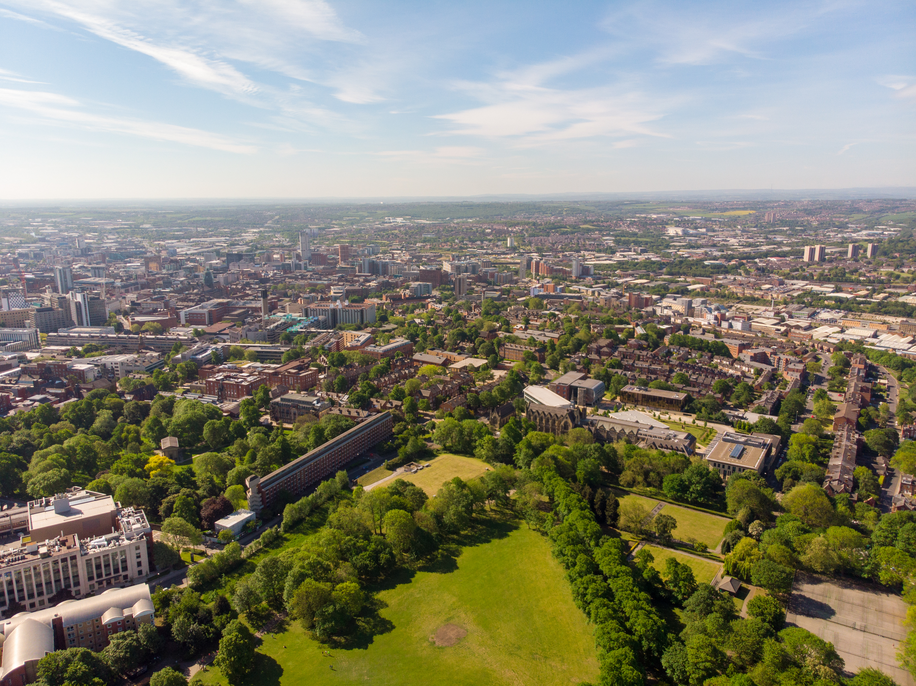 Aerial view of Headingley in Leeds